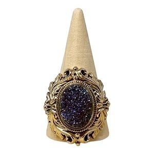 Vintage Nicky Butler Purple Druzy Ring